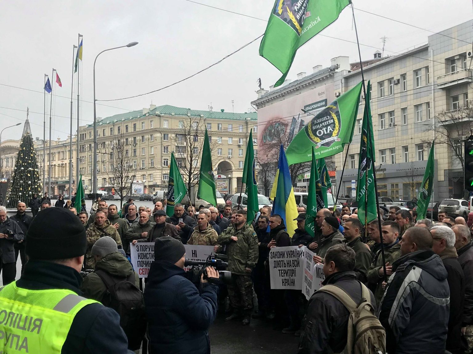 У Харкові ветерани АТО вимагали від міськради не скасовувати для них безкоштовний проїзд (відео)