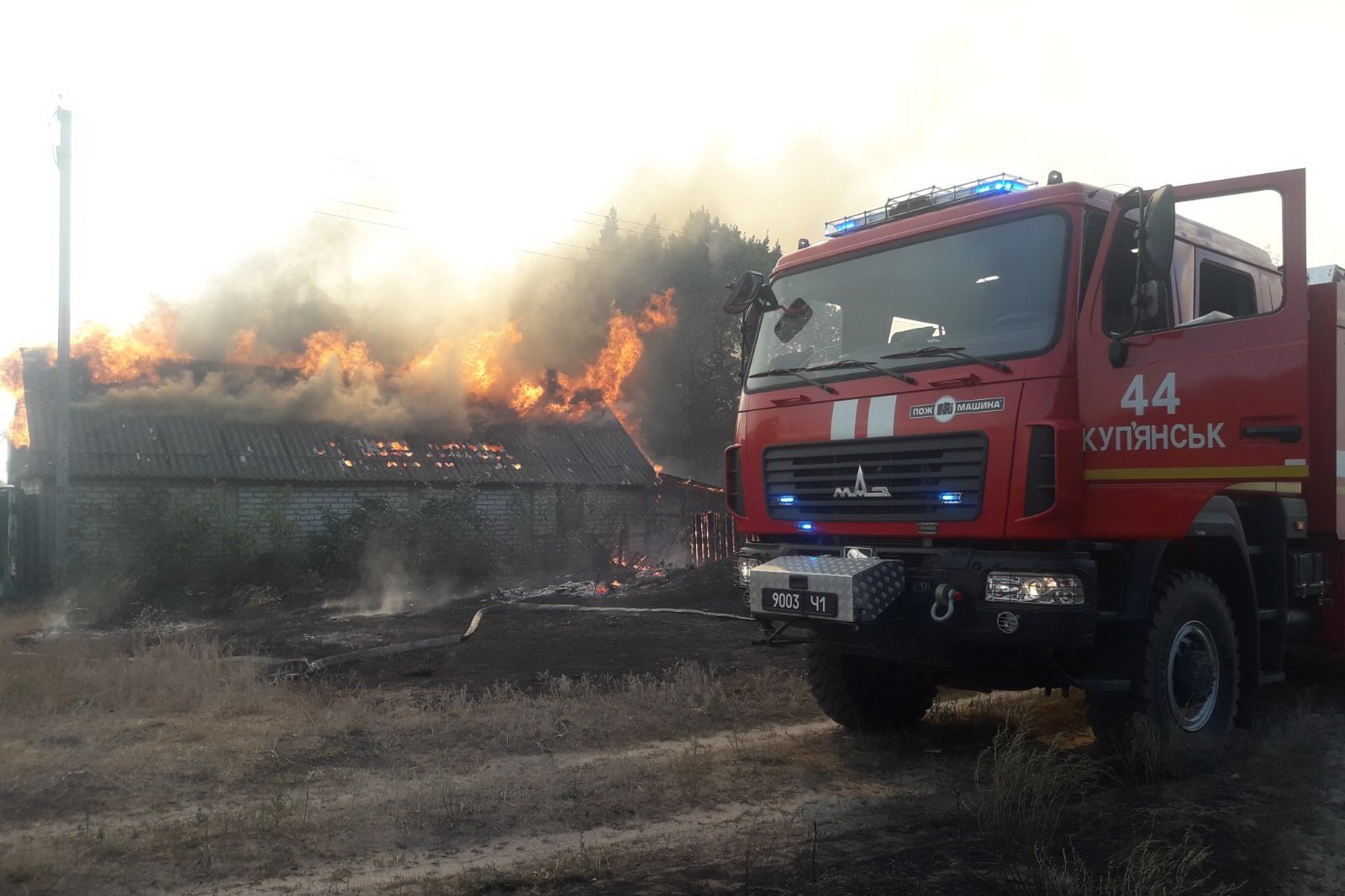 Пожарные поезда «Укрзалізниці» прибыли на Харьковщину