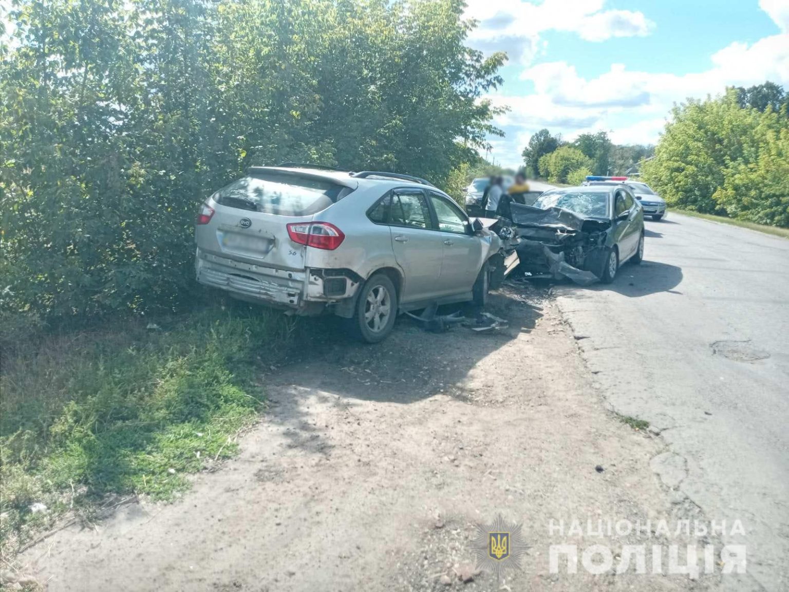 В соцсетях появилось видео лобового столкновения на Харьковщине