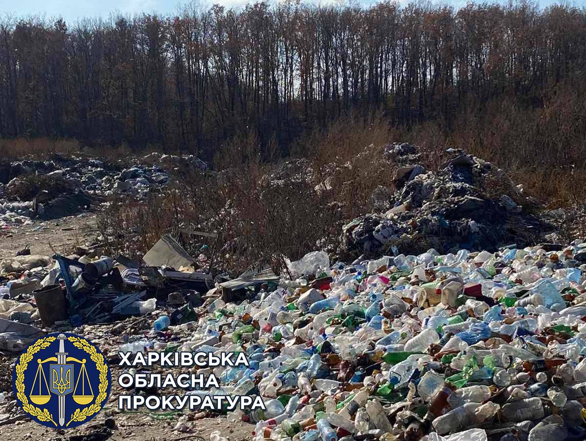 Под Харьковом разместили свалку в лесу (фото)