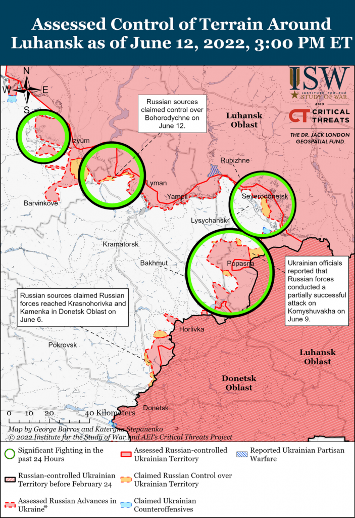 Американский институт изучения войны карта украины