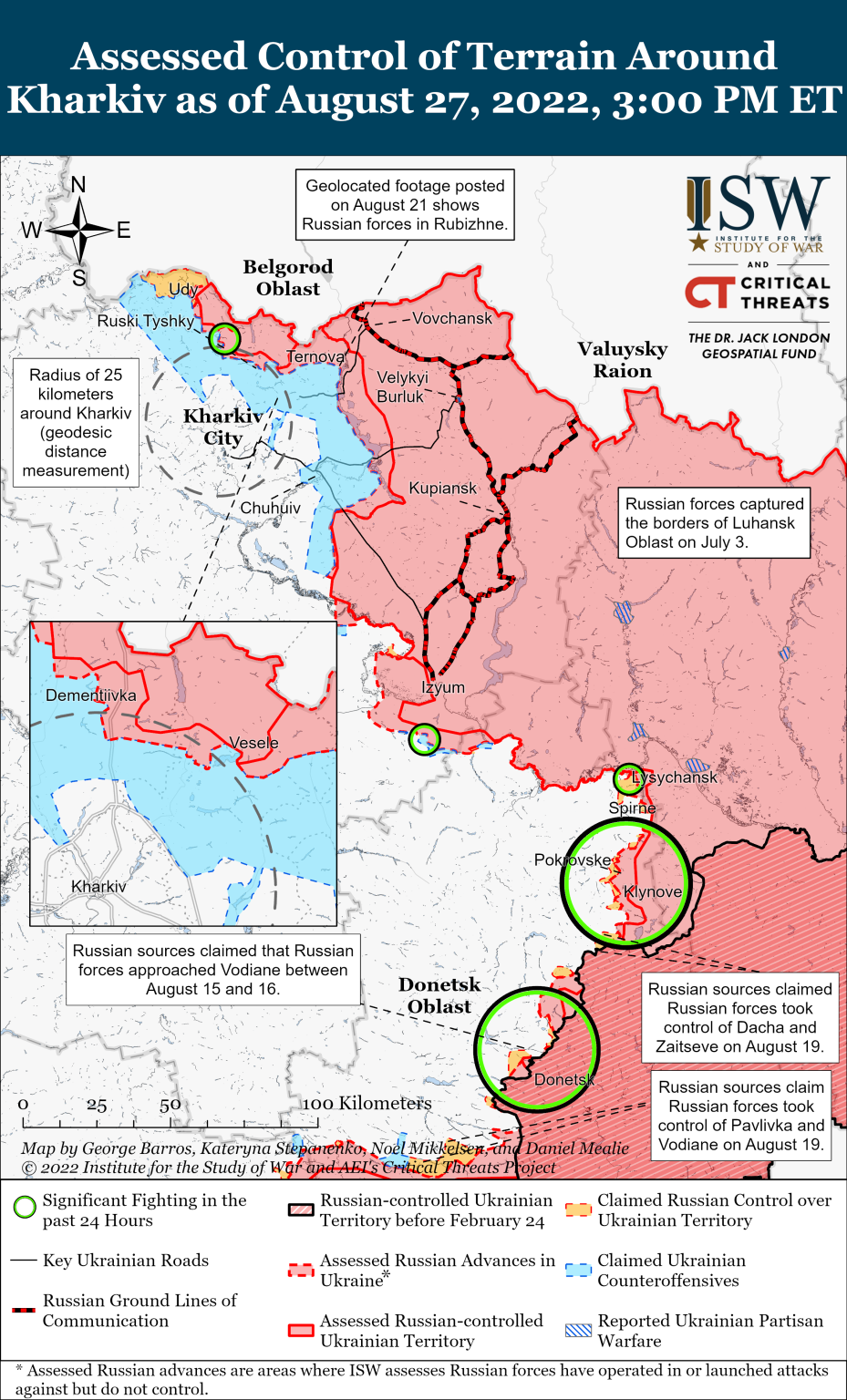 Российские войска провели две ограниченные атаки на Харьковщине — ISW