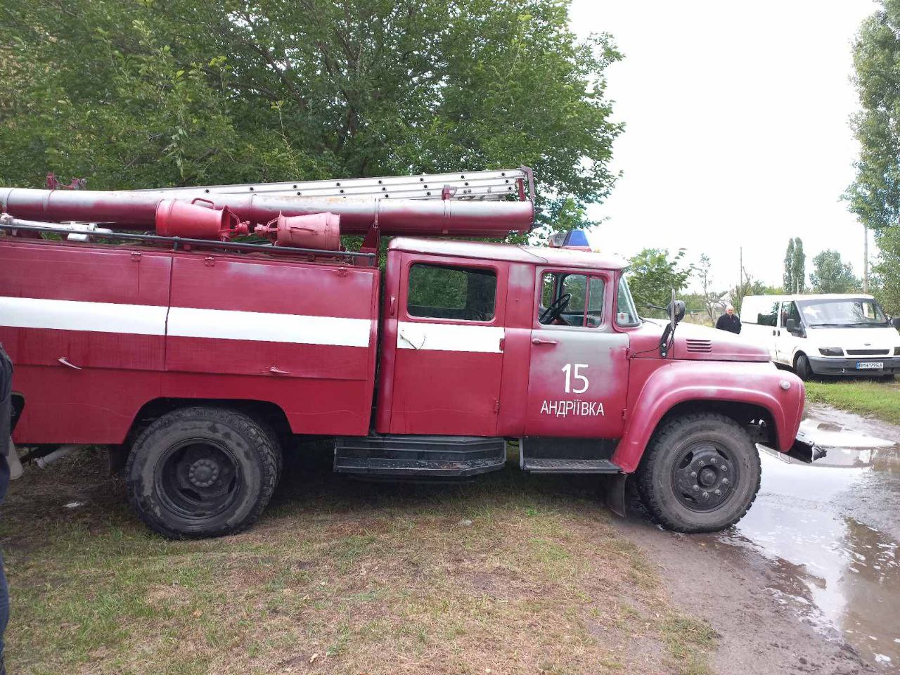 В Андріївці ліквідували пожежу, яка виникла внаслідок обстрілу