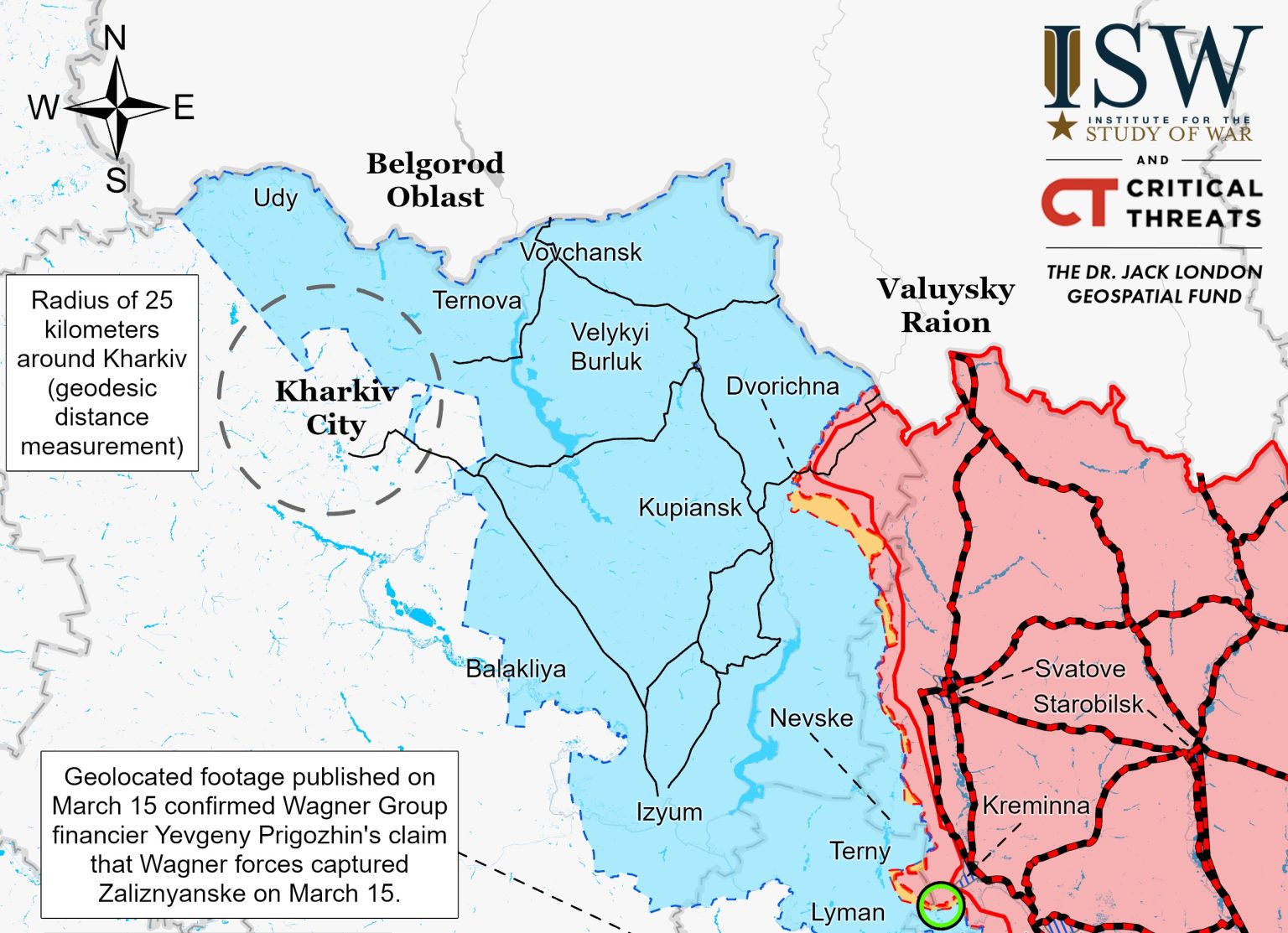 ISW не підтверджує заявлені росіянами успіхи на Харківщині