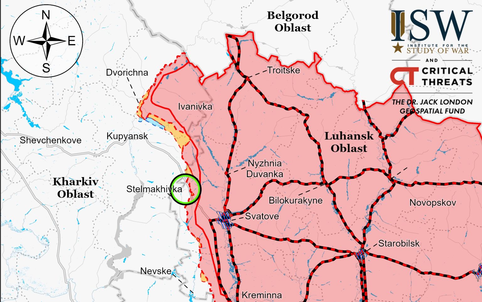 ISW  заявляет, что войска РФ добились успехов в районе Купянска (карта)