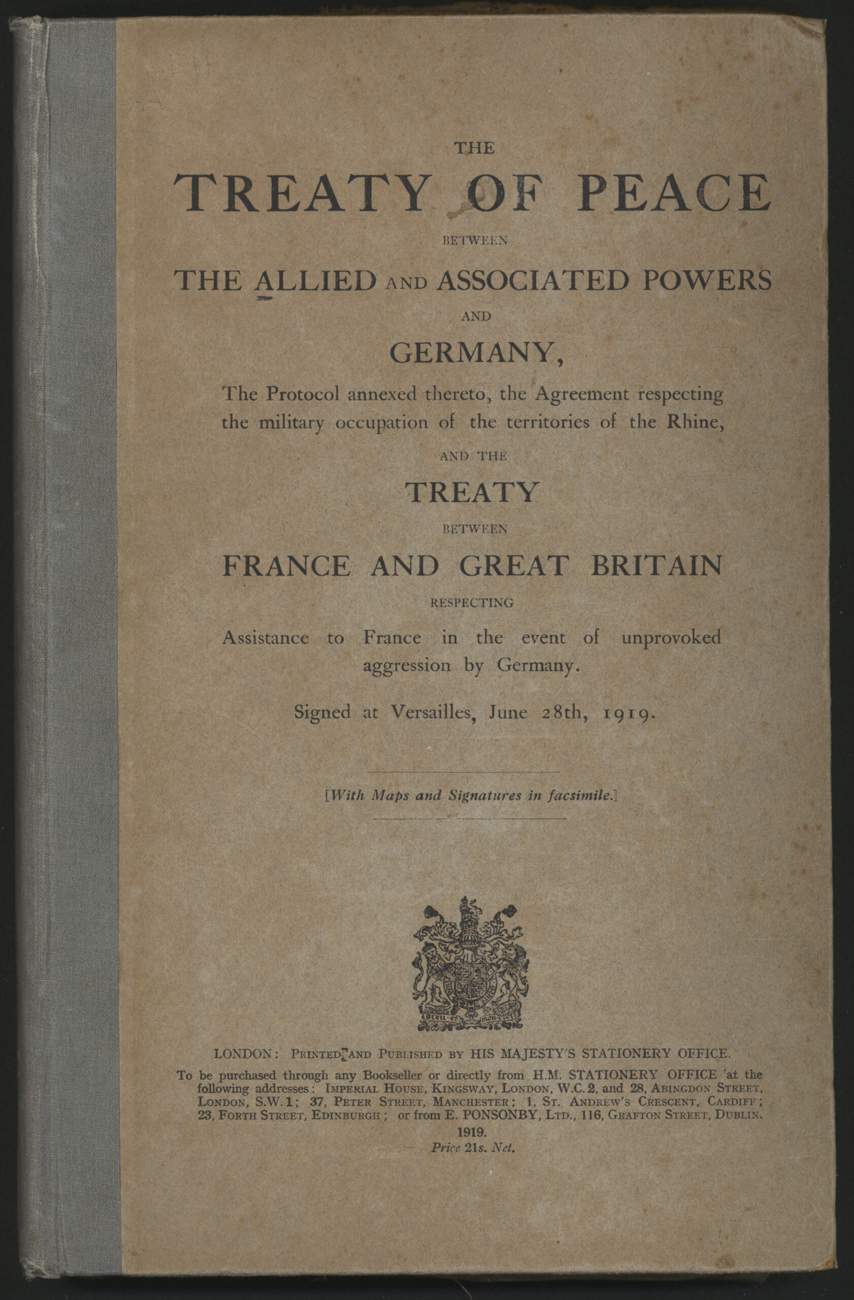 Версальський мирний договір 1919