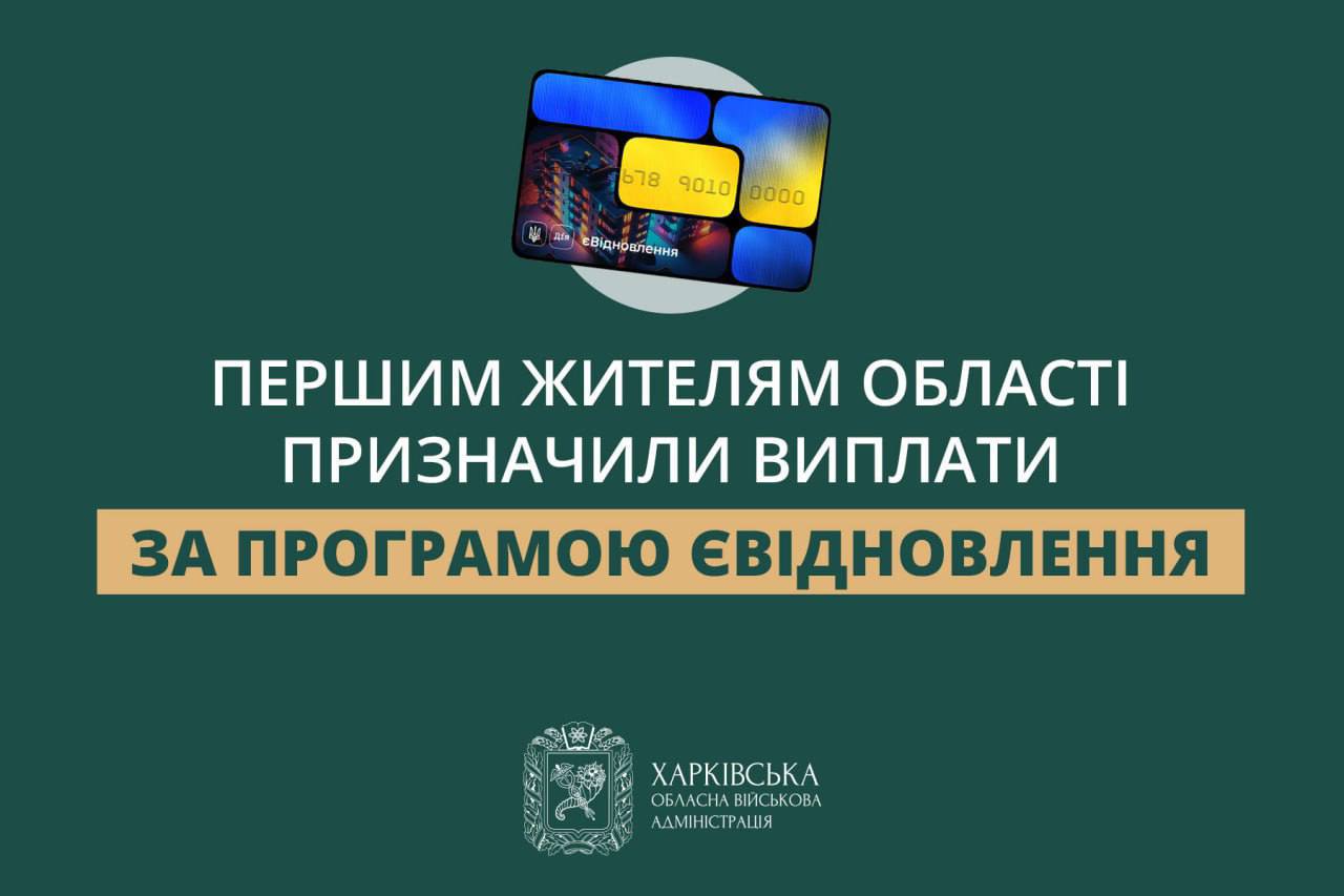 Понад 6 млн грн виплат отримали перші мешканці Харківщини на ремонт житла