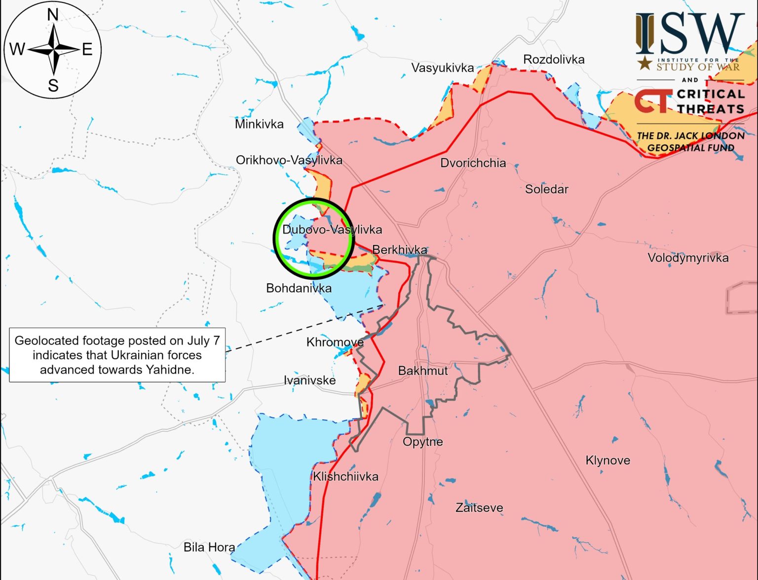 Контрнаступ ЗСУ може реально загрожувати утриманню Бахмута РФ – ISW