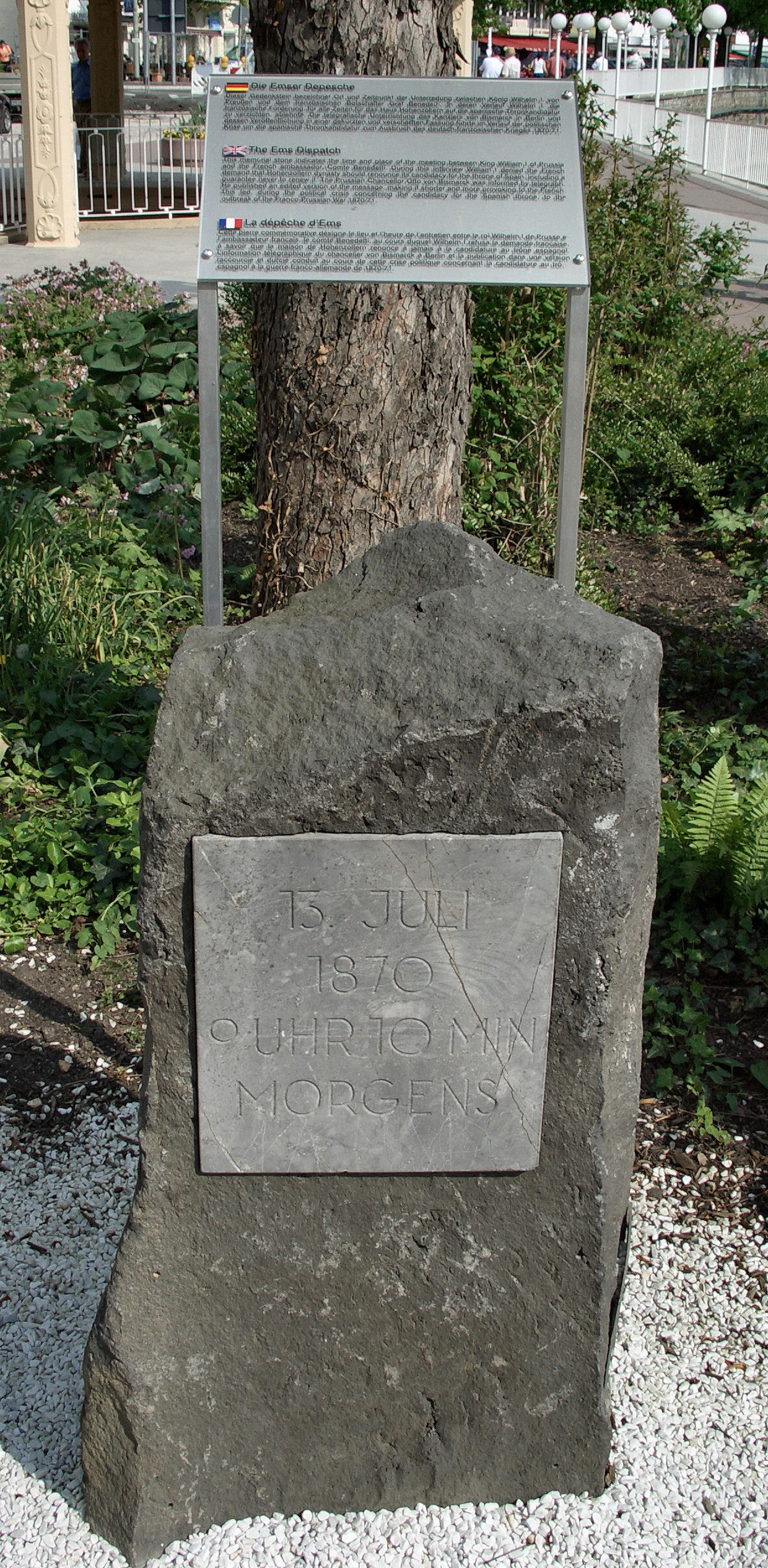 Памятник Эмской депеше в Бад-Эмсе