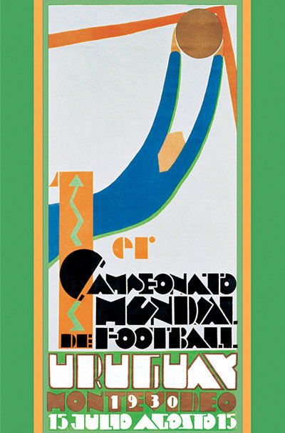 Чемпионат мира по футбору в Уругвае - плакат
