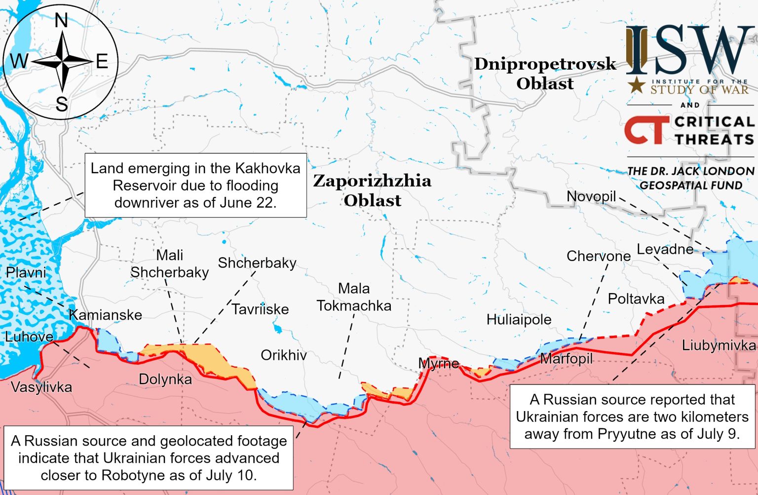 ISW: за 5 недель ВСУ освободили почти столько, сколько РФ захватила за полгода