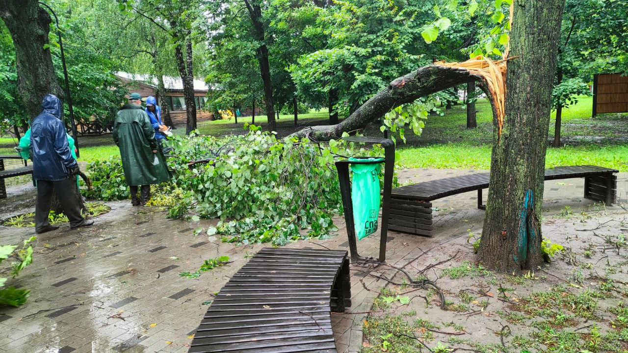 В Харькове второй день подряд ликвидируют последствия урагана (фото)