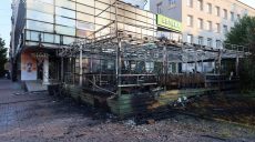 У центрі Харкова зранку згоріло кафе (фото)