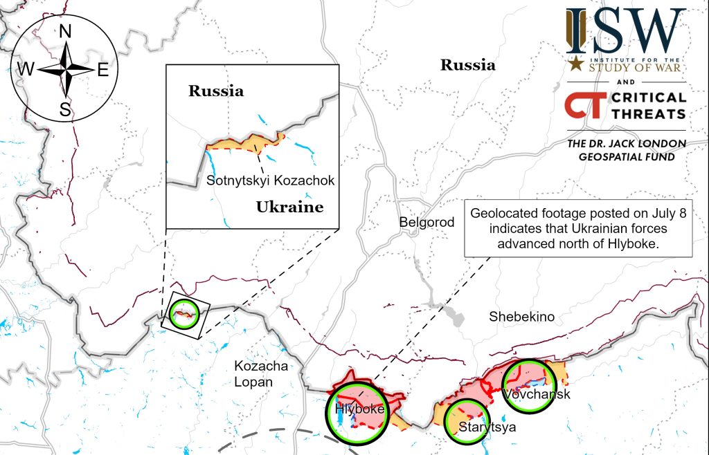 ISW: ЗСУ відновили позиції в Глибокому та поблизу, на північ від Харкова