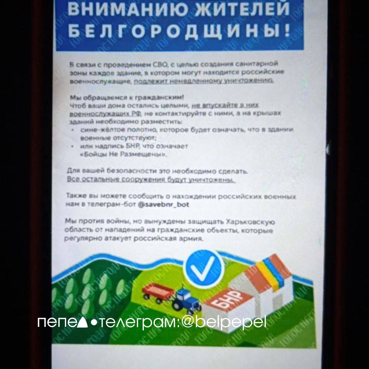 Жители Белгородской области начали помечать дома надписью «БНР» (видео)