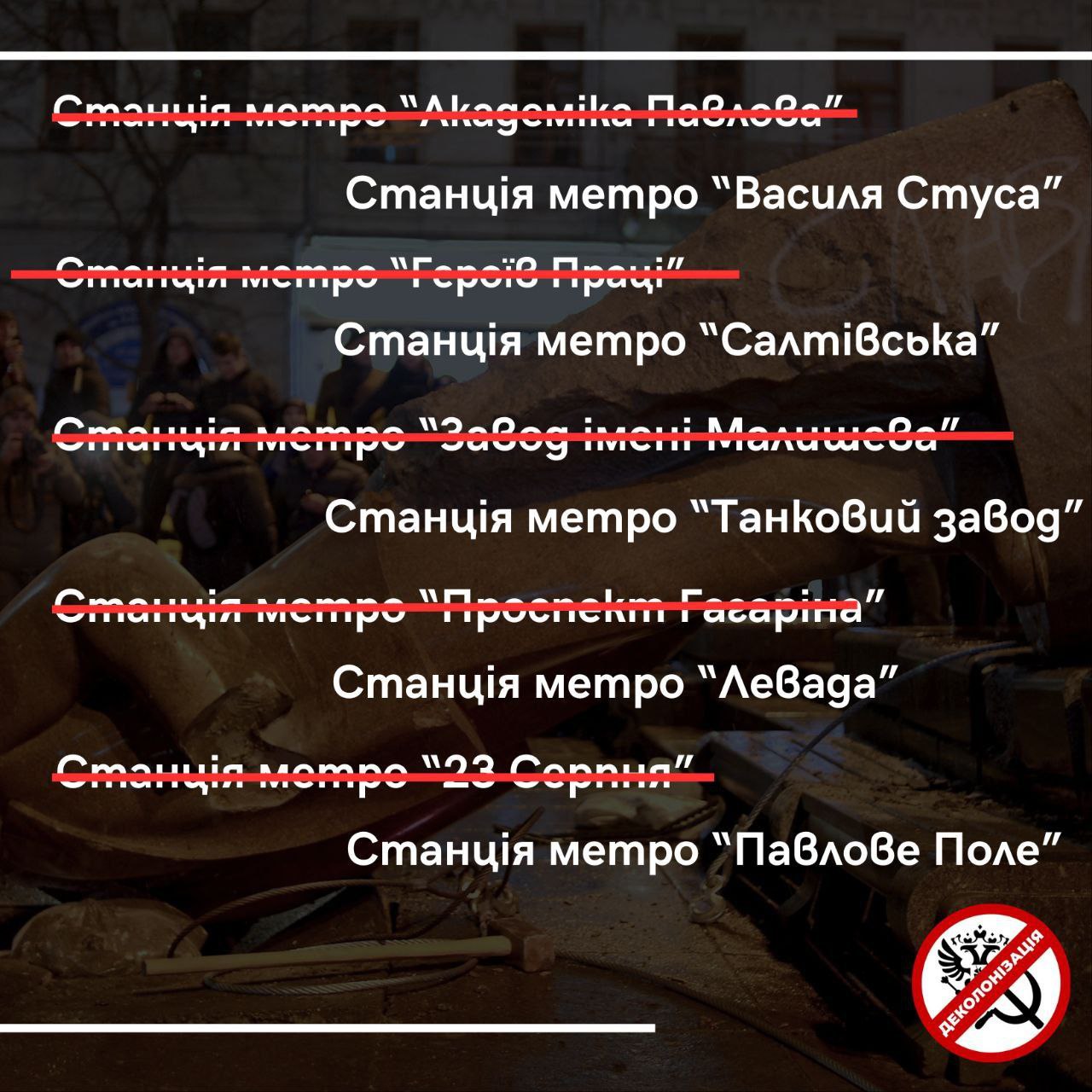 пропозиції щодо перейменування метро у Харкові