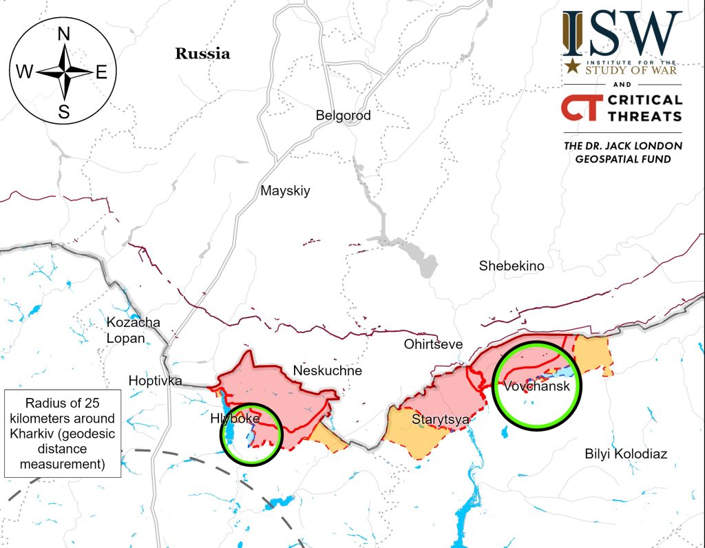 ISW: російські війська просунулися на півночі від Харкова та під Куп’янськом