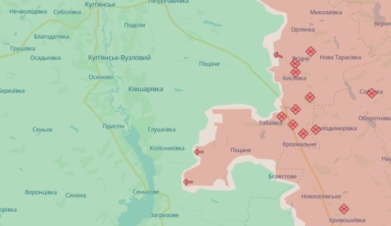 ISW: ВС РФ находятся в трех километрах от реки Оскол на Харьковщине