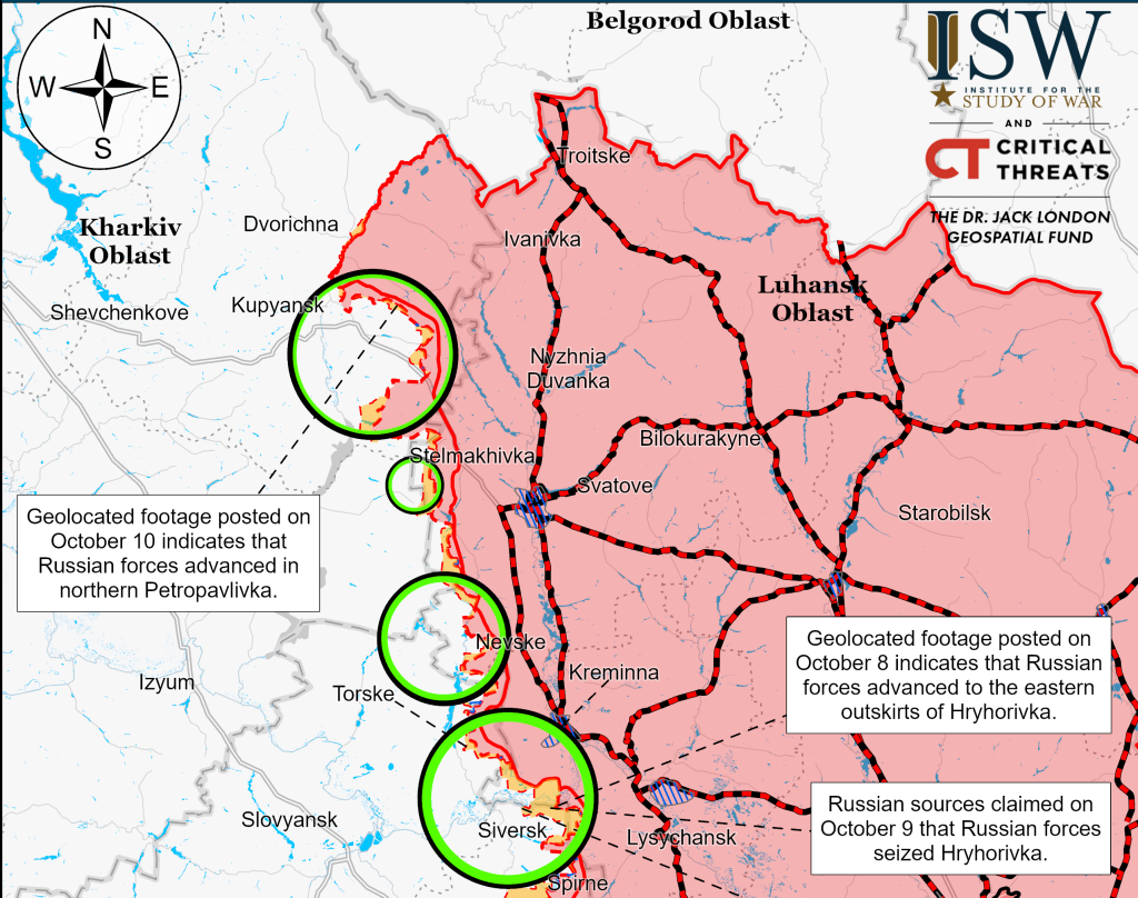 Линия фронта без изменений — ISW не подтверждает продвижение РФ на Харьковщине