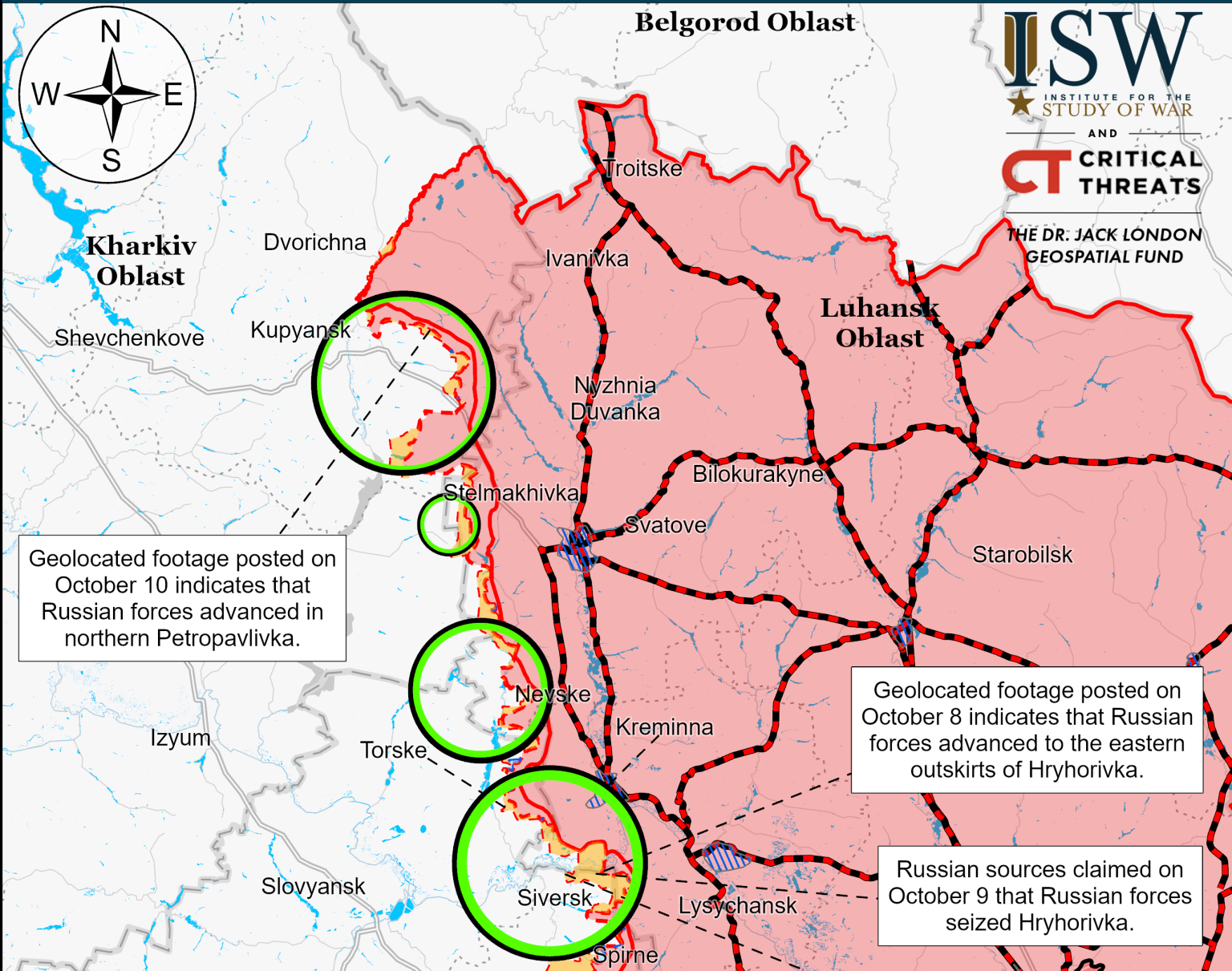 Лінія фронту без змін – ISW не підтверджує просування військ РФ на Харківщині