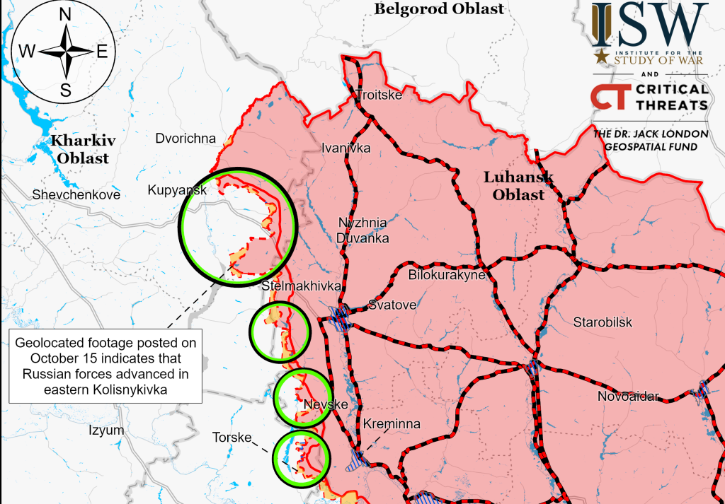 РФ наближається до Куп’янська, ворог просунувся в районі Колісниківки – ISW