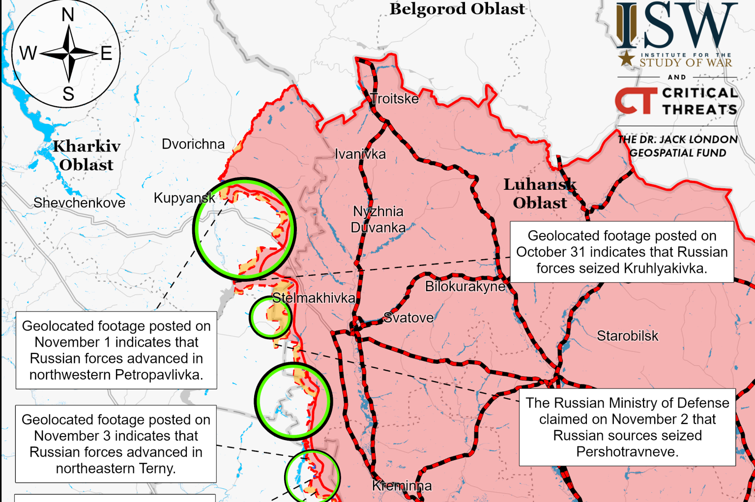 Наступ РФ: ворог просунувся на півночі від Харкова та на Куп’янщині (ISW)