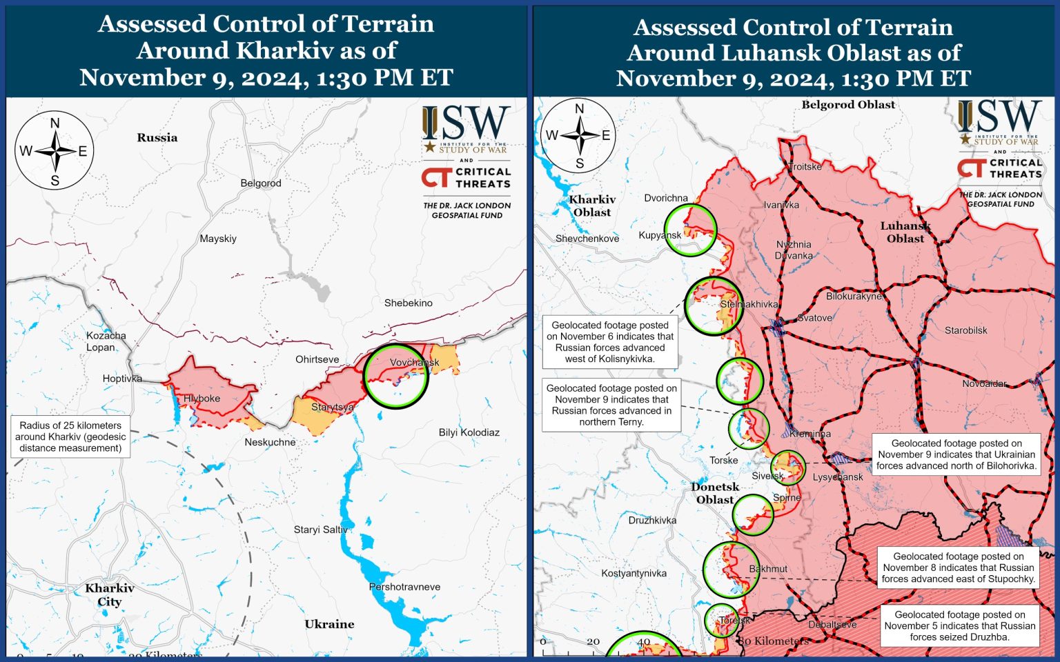 У войск РФ нет продвижения у Липцев и Волчанска на севере Харьковщины — ISW