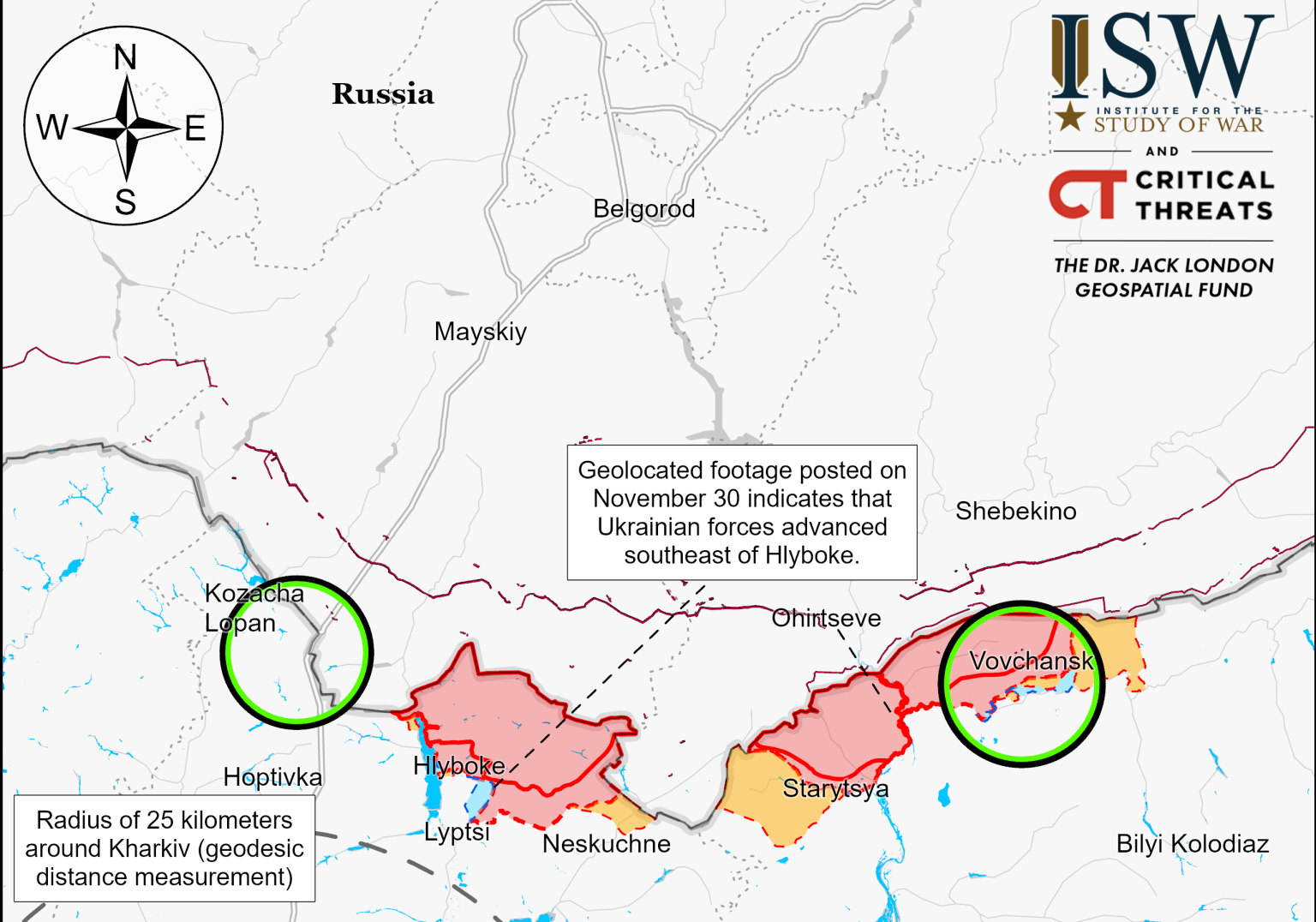 РФ штурмовала нашу границу на севере Харьковщины: ISW о ситуации на фронте