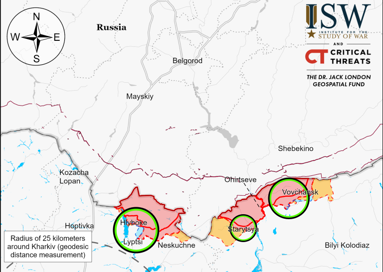 ISW: РФ накопичила велику кількість сил на півночі області, атакують по-новому