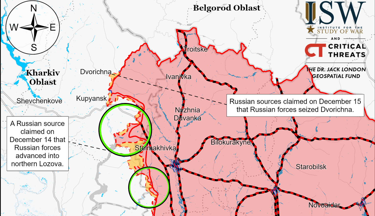 Росіяни розширюють плацдарм уздовж Осколу на південь від Дворічної – ISW