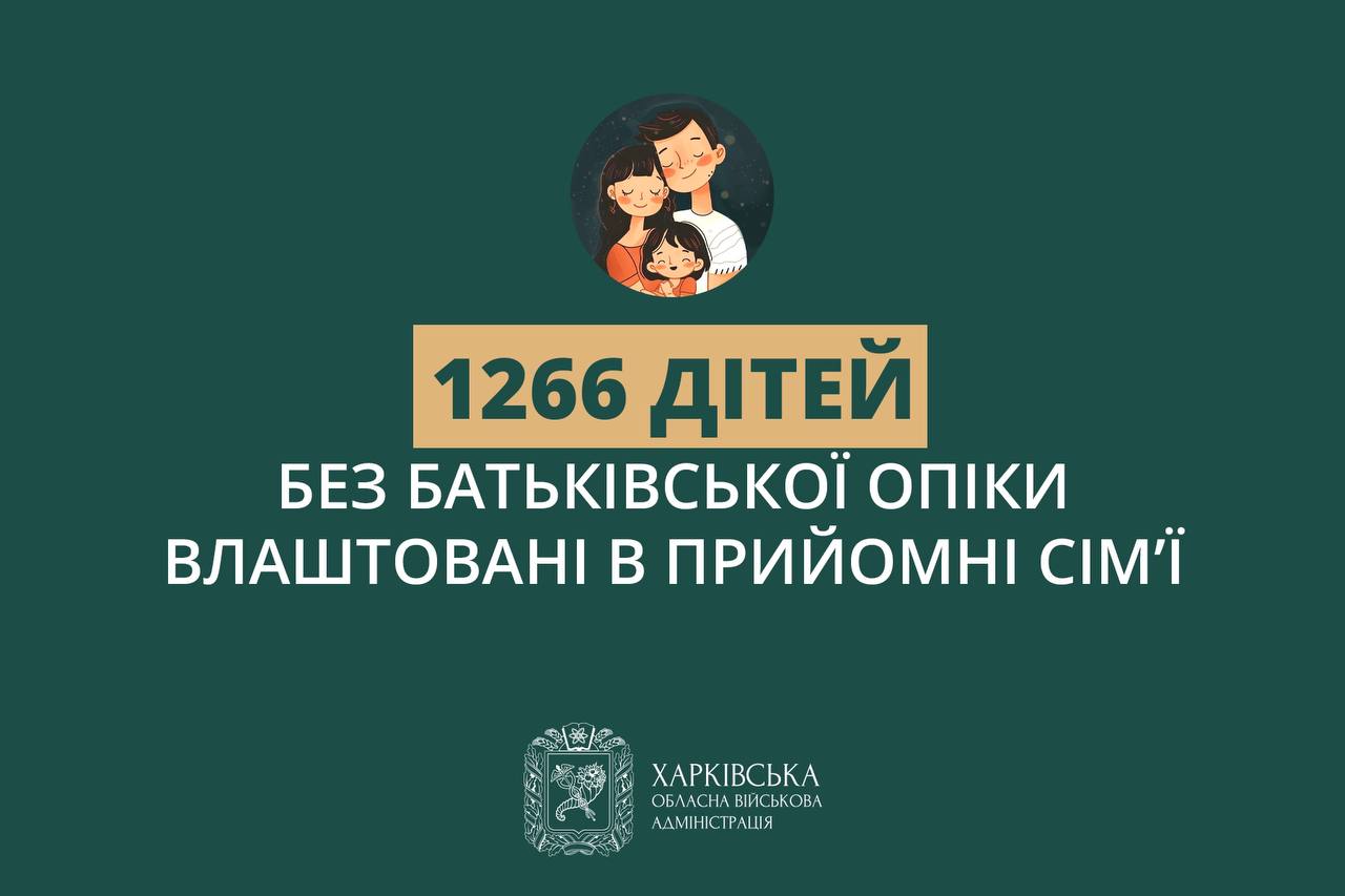 Понад 1,2 тис. дітей на Харківщині виховують прийомні сім’ї – Синєгубов