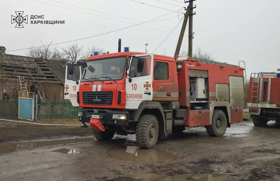 47-річна жінка постраждала в пожежі на Харківщині (фото)