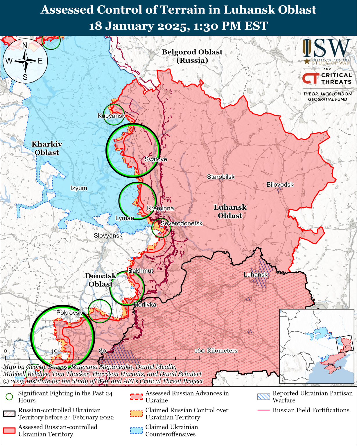 Росіяни атакують на Куп’янському напрямку, але без успіху – ISW