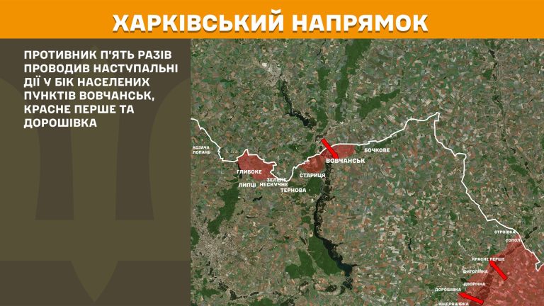 П’ять атак на Харківському напрямку, три – на Куп’янському: бої на Харківщині